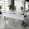 Flash Furniture Palmer 72in. x 24in. HD Nesting Table w/T-Legs, Modesty Panel, 1in. Thick Gray Tabletop, Blk Frame MT-M7224-T-LEG-GRYBLK-GG - alternate 4
